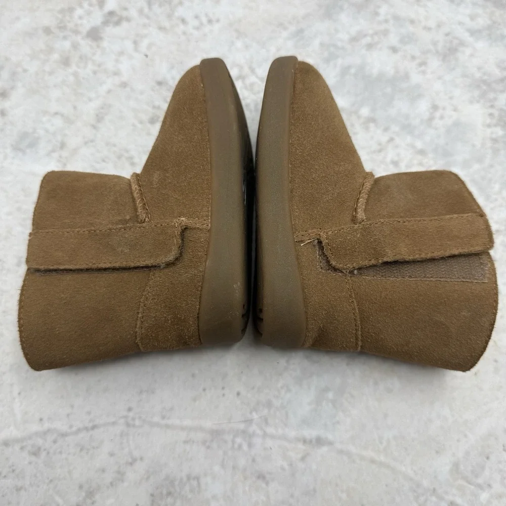 UGG Keelan Toddler Boots Chestnut Sheepskin Suede Hook & Loop US 4/5